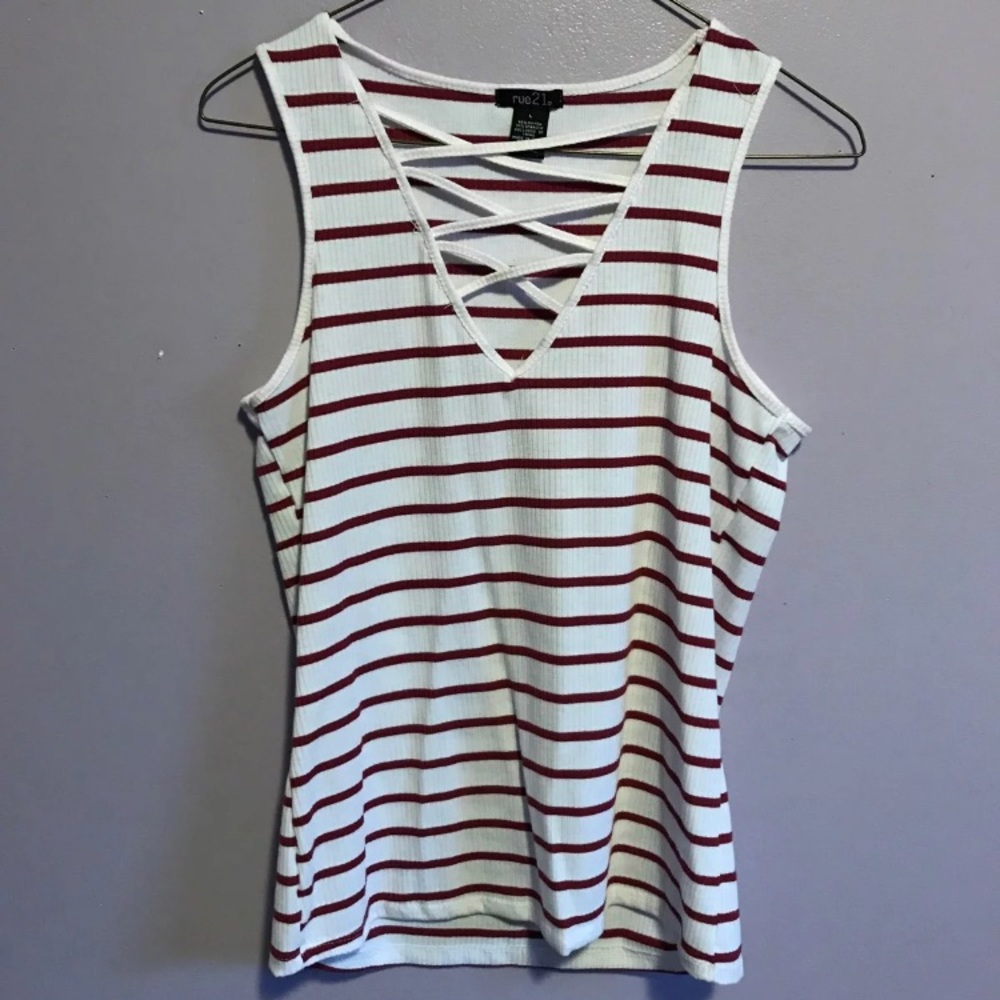 Red and white striped shirt